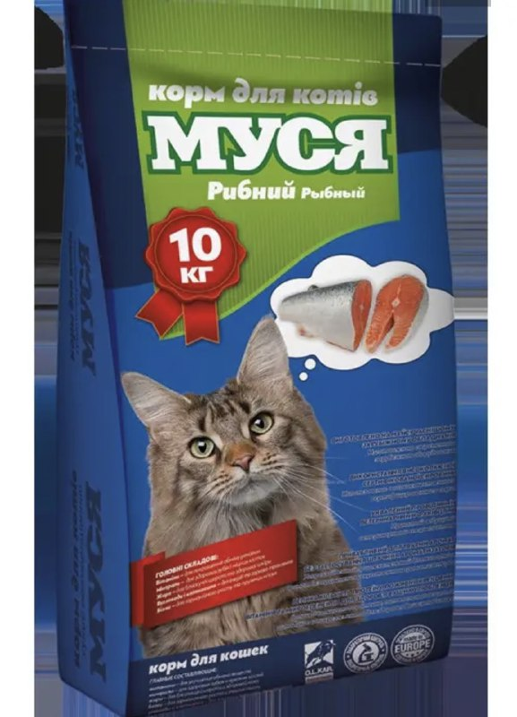 

Корм для кошек Муся микс Рыба 10 кг Украина