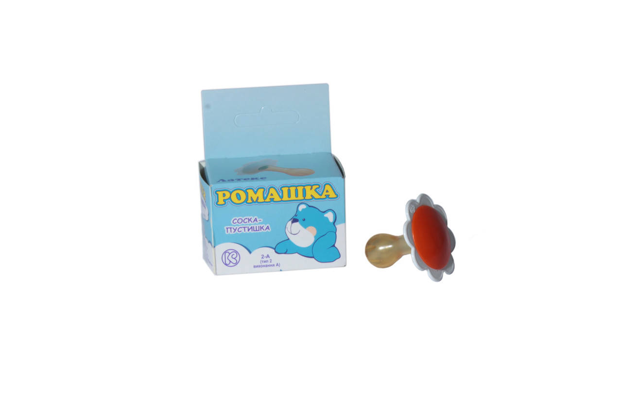

Соска-пустышка латексная "Ромашка" в картонной уп.
