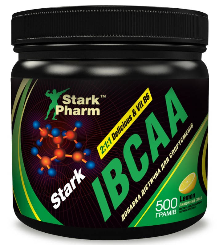 

Аминокислоты Stark Pharm - IBCAA 2-1-1 & Vit B6 - (500 грамм) (80 порций) lemon/лимон