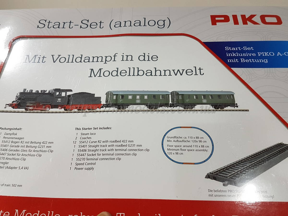 

Детская Железная дорога PIKO 57112 Стартовый набор пассажирский поезд, масштаба H0