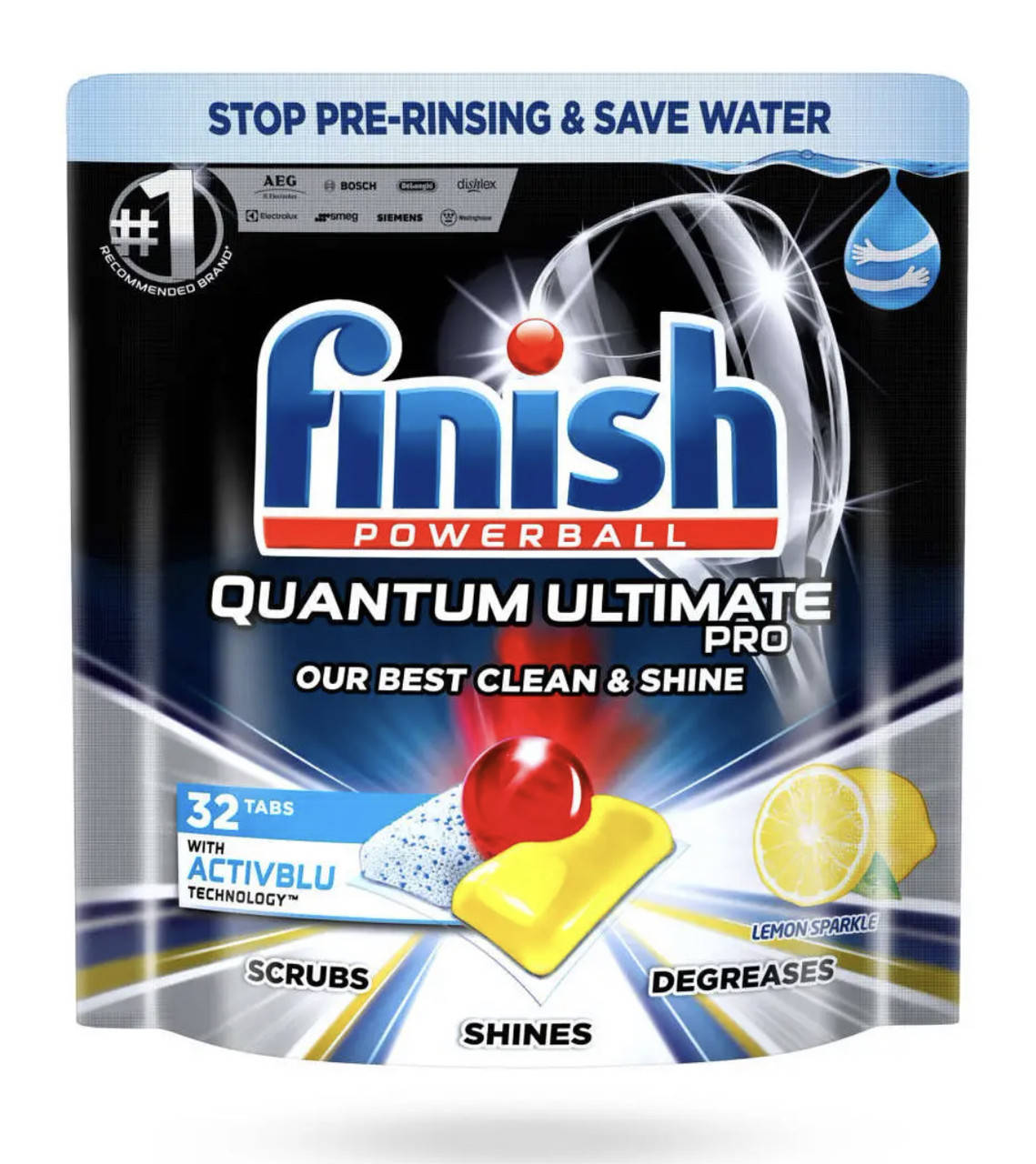 

Таблетки для посудомийних машин Finish Quantum Ultimate Lemon 32 шт