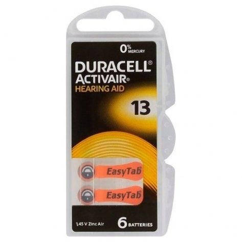 

Батарейка Duracell Hearing Aid ZA13