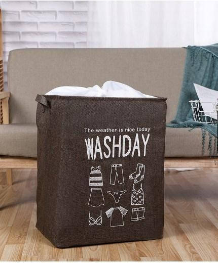 

Корзина складная для белья, одежды и игрушек с затяжкой Washday, 42*33*52 см. Коричневая, Коричневый