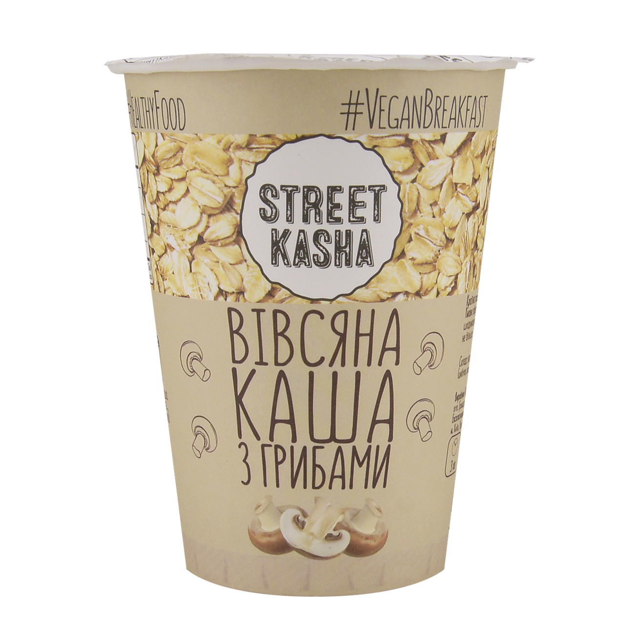

Каша STREET KASHA Овсянка с грибами 50г стакан, 30шт/ящ