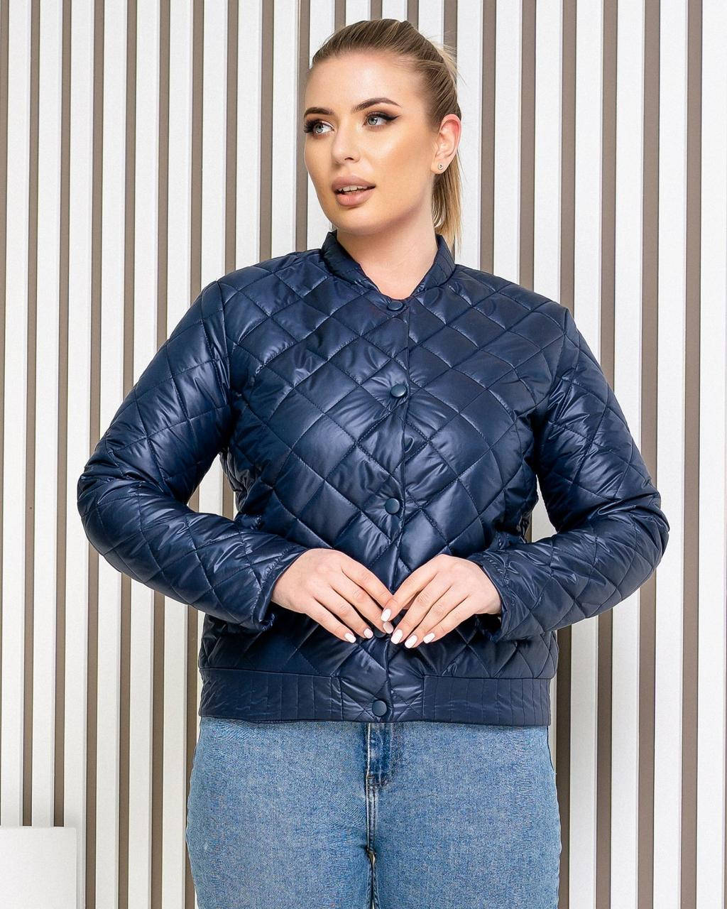 

Куртка-БАТАЛ, женская 310, цвет темно синий 42