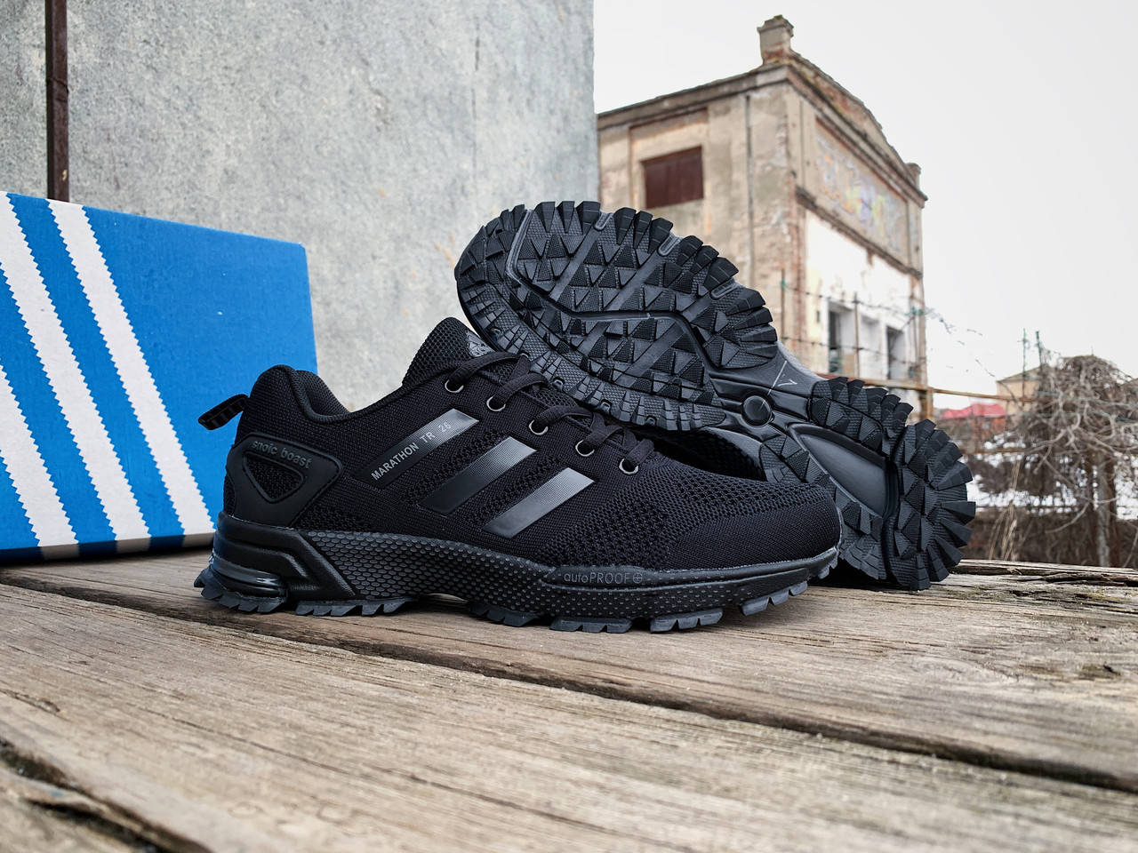 

Мужские кроссовки Adidas Marathon TR 26 All Black (-) черные, Черный