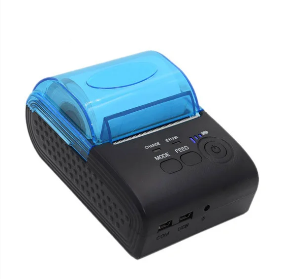 

Термопринтер ZJ-5805DD мобильный POS Bluetooth чековый принтер 203dpi 58мм