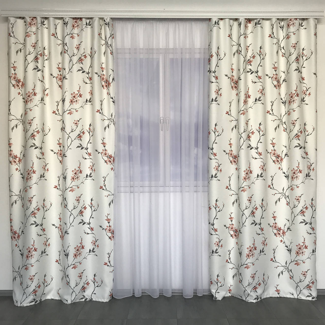 

Комплект штор для зала спальни гостинной, шторы атласные для зала комнаты детской Терракот (SH-611-5), Терракота