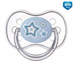 

Пустышка силиконовая анатомическая голубая 0-6 м-ців Newborn babyCanpol 22/565, Голубой