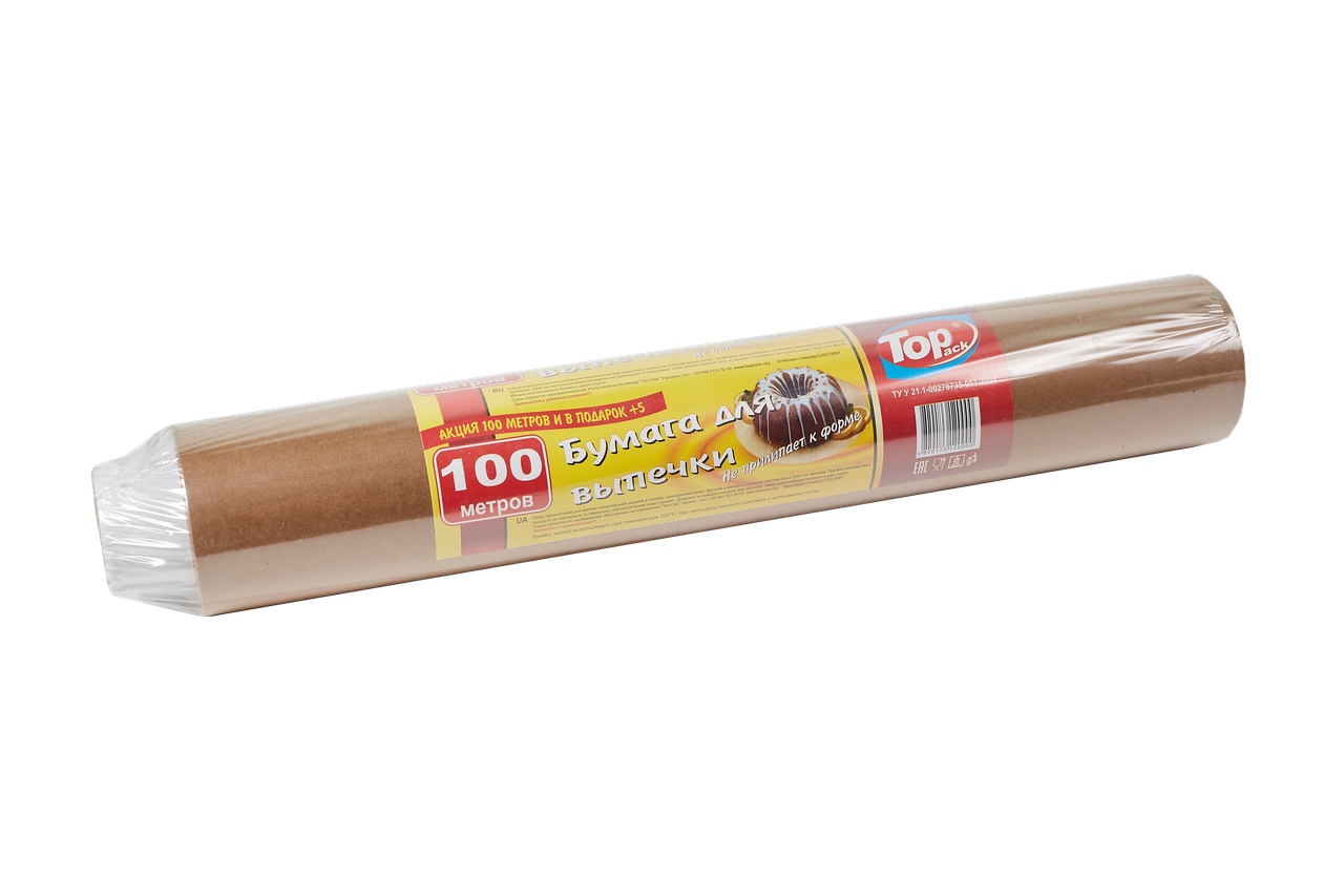 

Пергамент TOP PACK силикон коричневый 38см/100м