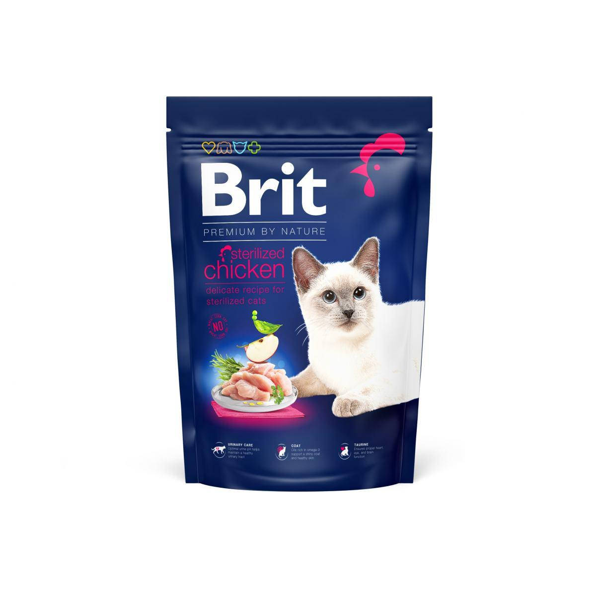 

Сухой корм для стерилизованных котов Brit Premium by Nature Cat Sterilised с курицей 1.5 кг