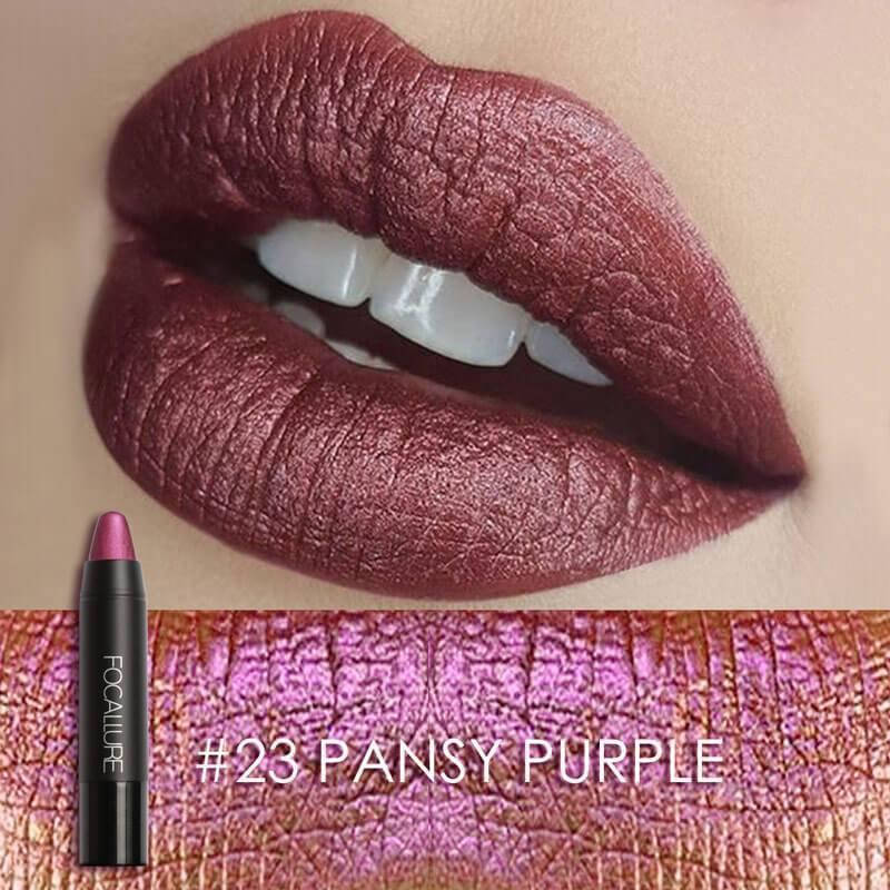 

Помада-карандаш для губ "Металлик" - Focallure Metallic Lip Crayon (23 - Pansy Purple) (3g)