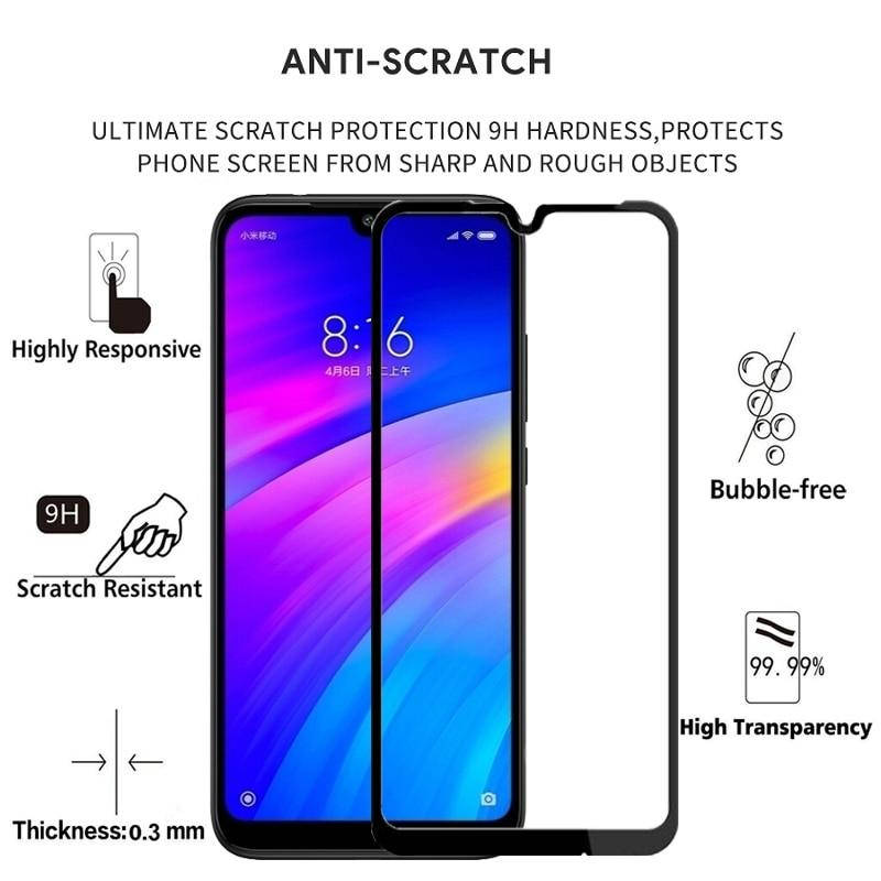

Защитное стекло 3D, 9H для телефона Xiaomi Redmi 7, Захисне скло