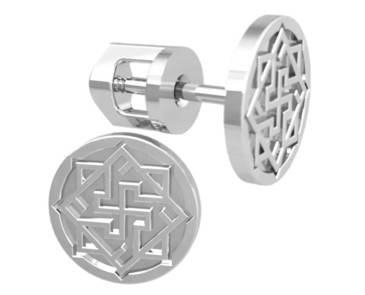

Серьги серебряные гвоздики Валькирия 40978