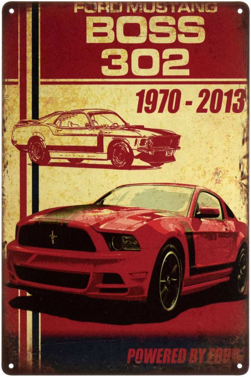 

Металлическая табличка "Ford Mustang Boss 302 (1970-2013)" (ms-003141)
