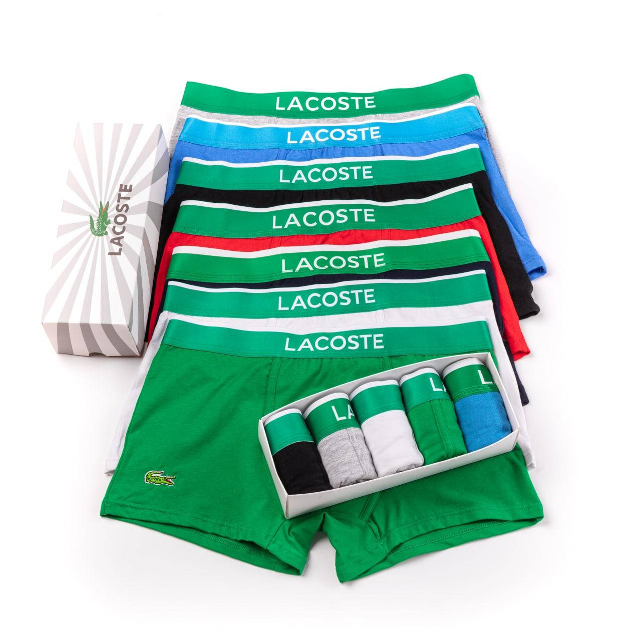 

Мужские трусы Lacoste 5 штук хлопок | Набор трусов. Хлопковые трусы