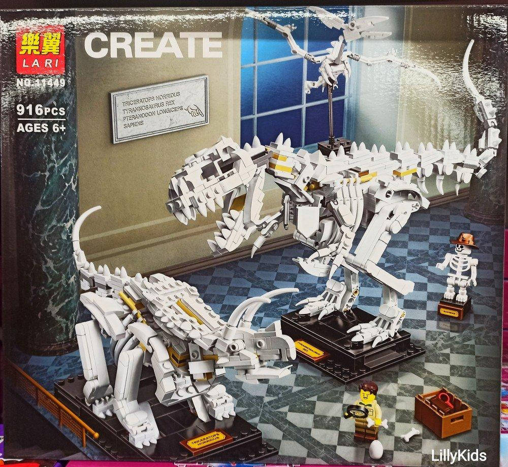 

Конструктор 11449 Create Скелет динозавра, 916дет.Лари