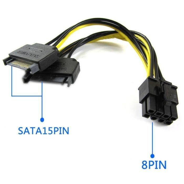 

Кабель питания для видеокарт Value ATX 8pin - 2 x SATA 15pin 20 см