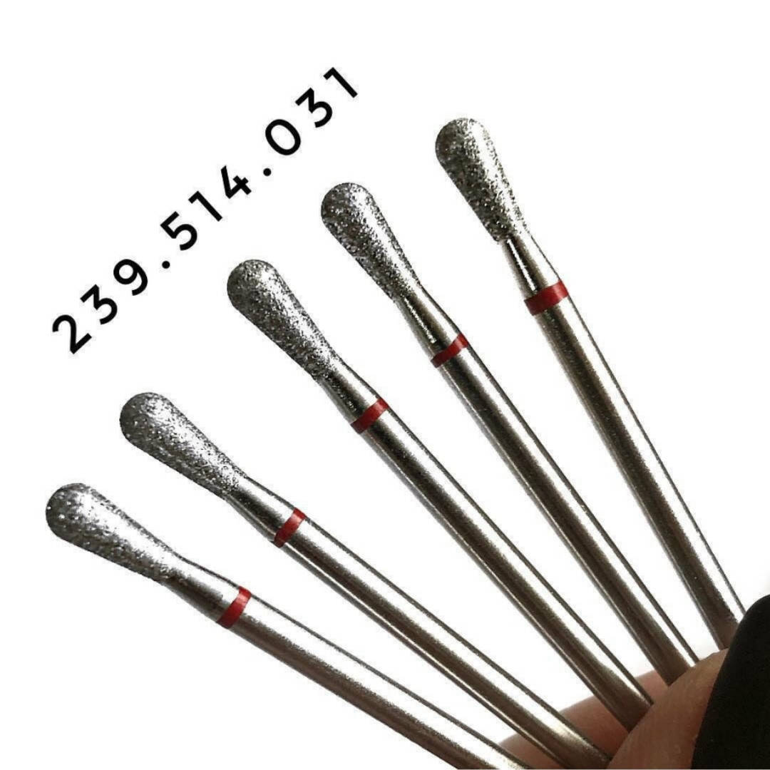 

Фреза(насадка) груша 031 для маникюра красная насечка, Красный