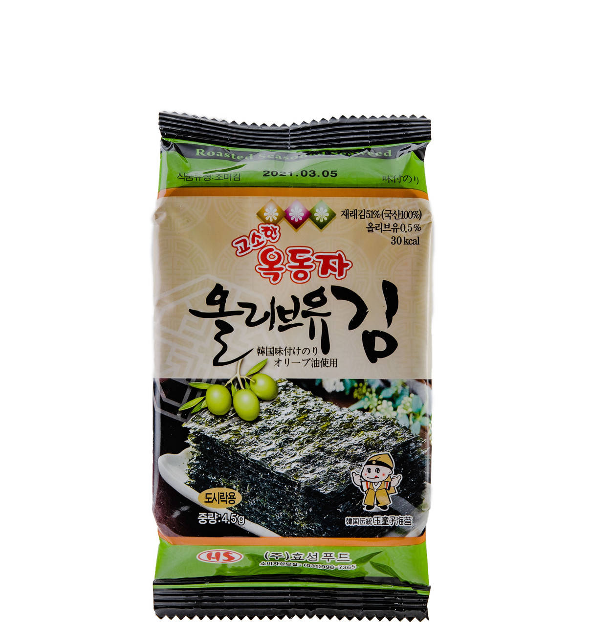 

Нори снек с оливковим маслом OCK-DONG-JA 4,5 г