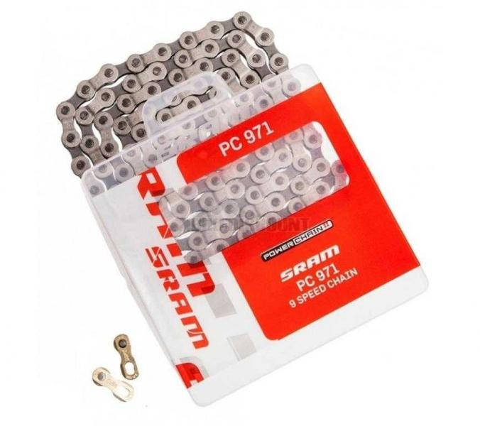 

Ланцюг велосипедний Sram PC971 114лнк. 9шв.
