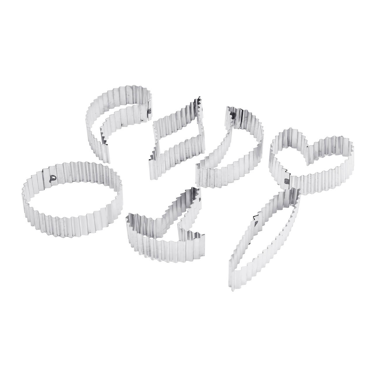 

Высечки вырубки для печенья рифленые металлические 7 шт.