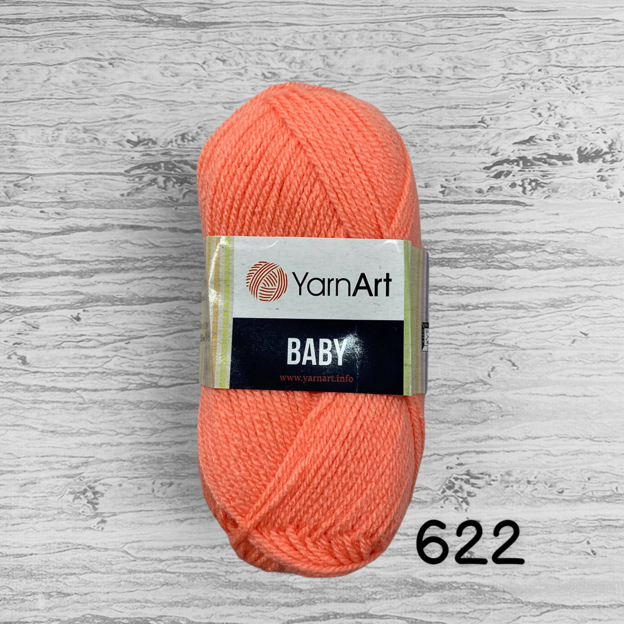

Акрилова пряжа YarnArt Baby / ЯрнАрт бебі 622, персик