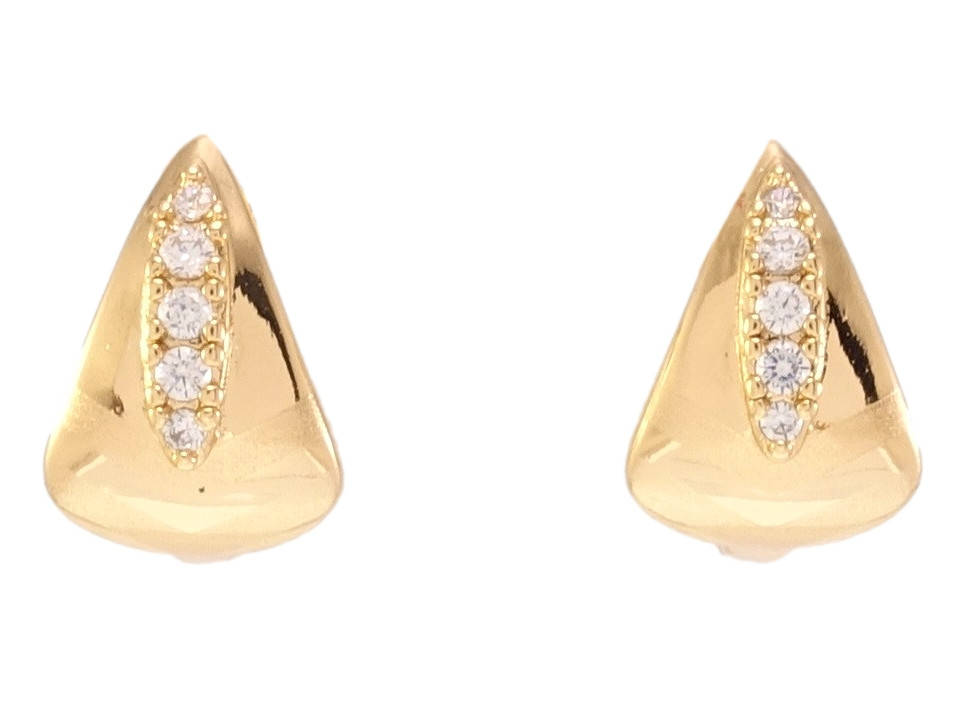 

Серьги Xuping Позолота 18K колечки "Треугольники с дорожками циркония"