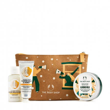 

Подарочный набор в косметичке «Миндальное молочко и мед» The Body Shop