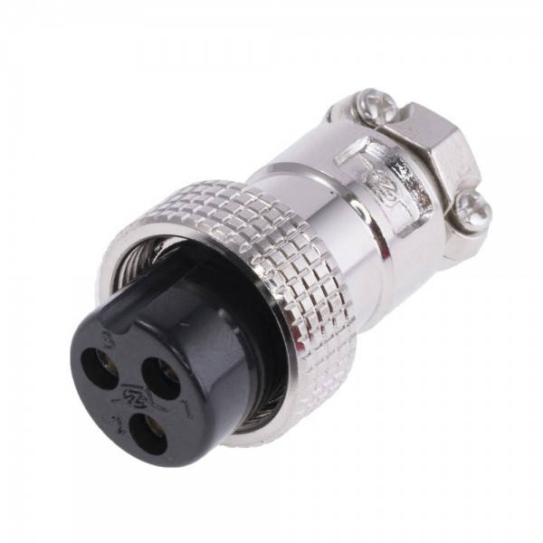

Разъём MIC 323, (гнездо), под кабель, 3pin, диам.-16мм