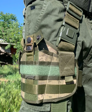 

Тактическая кобура Attack, набедренная, на ногу, регулируемый объем, цвет хаки