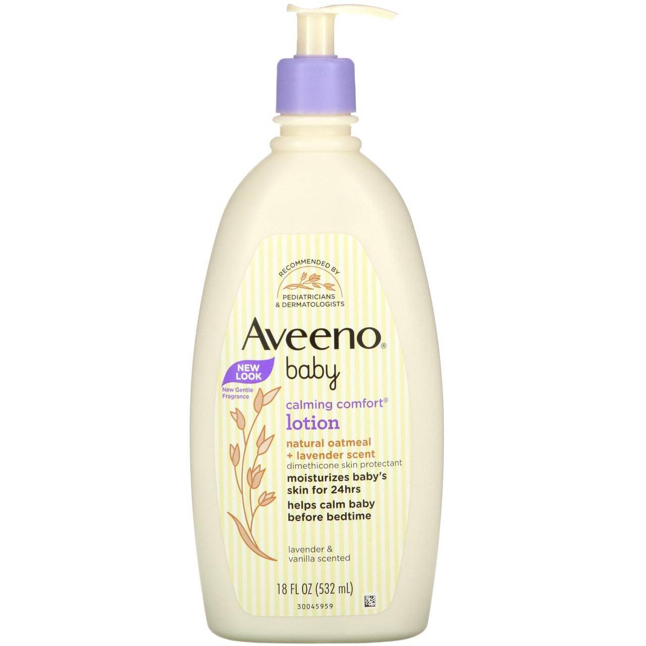 

Aveeno, Calming Comfort, успокаивающий лосьон для детей, лаванда и ваниль, 532 мл (18 жидк. унций) купить