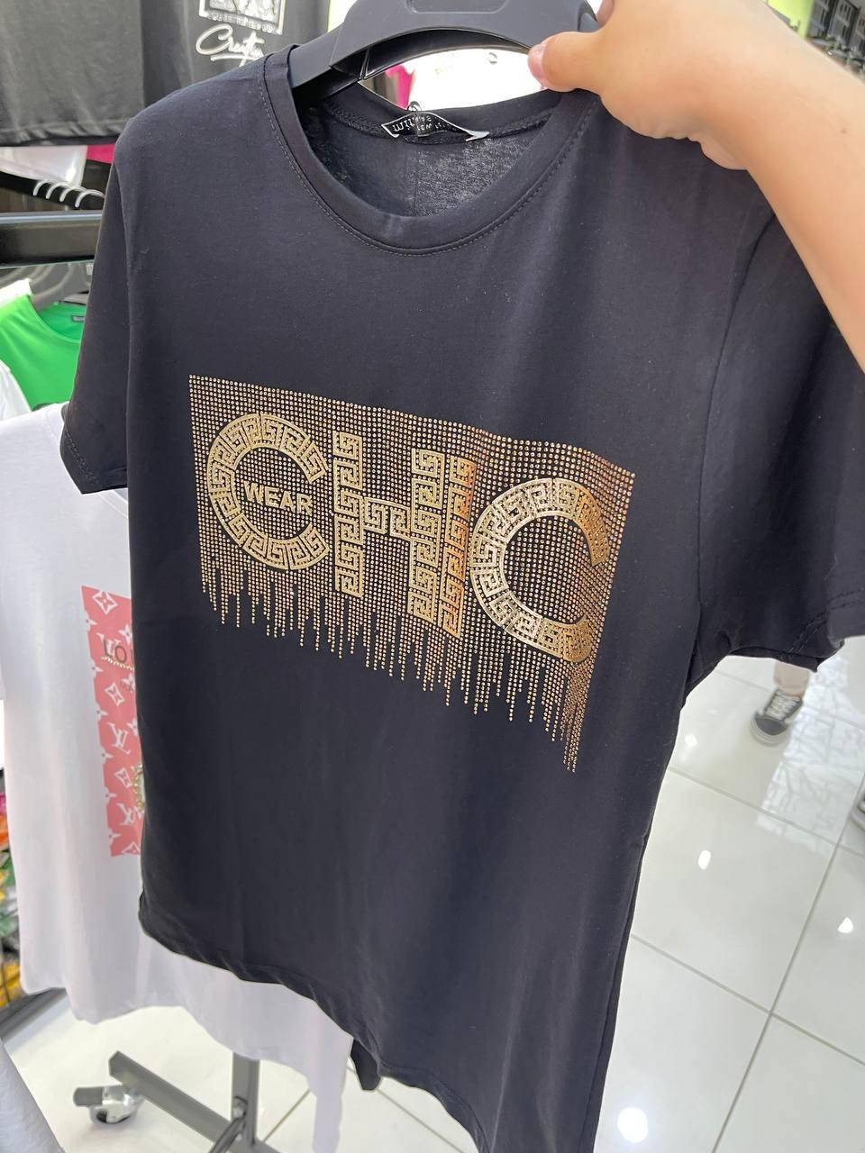 

Женская футболка извесного бренда Турция Mint, Черный