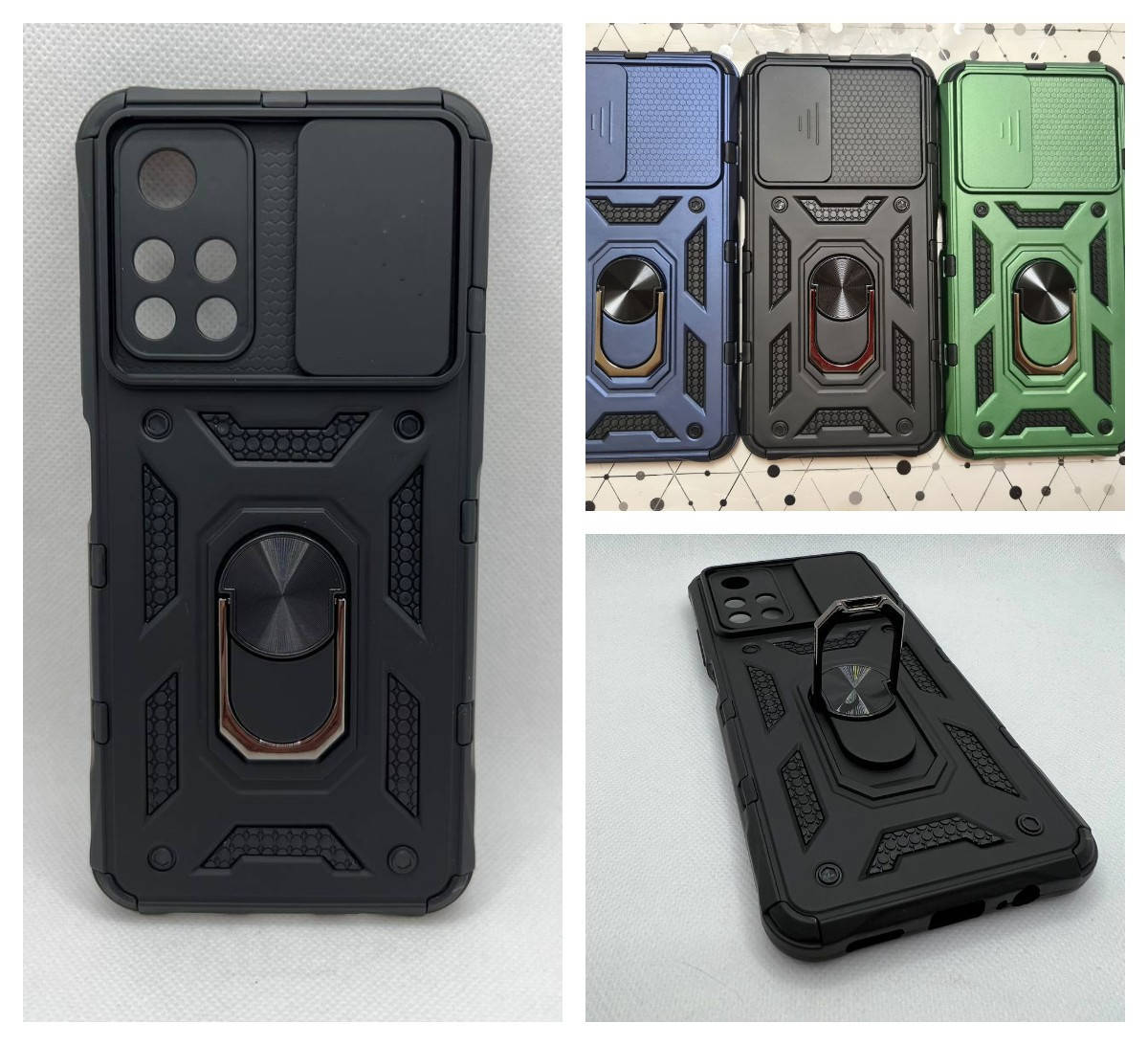 

Противоударный чехол для Xiaomi Redmi Note 11 5G Антишок Шторка кольцо, Разные цвета