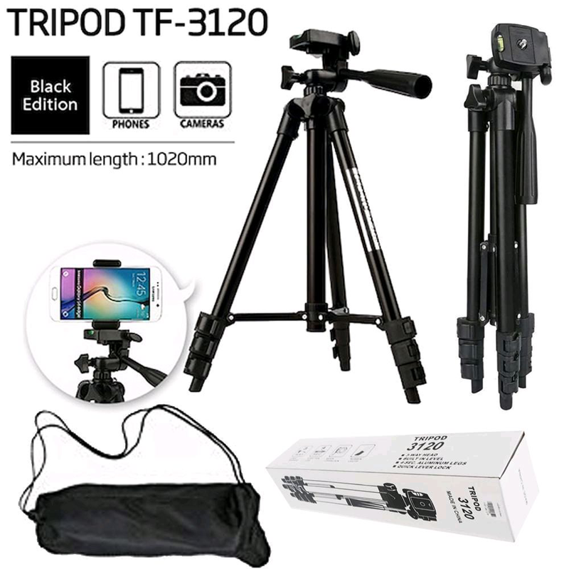 

Штатив для телефона и камеры Tripod 3120 (высота-102см), Черный