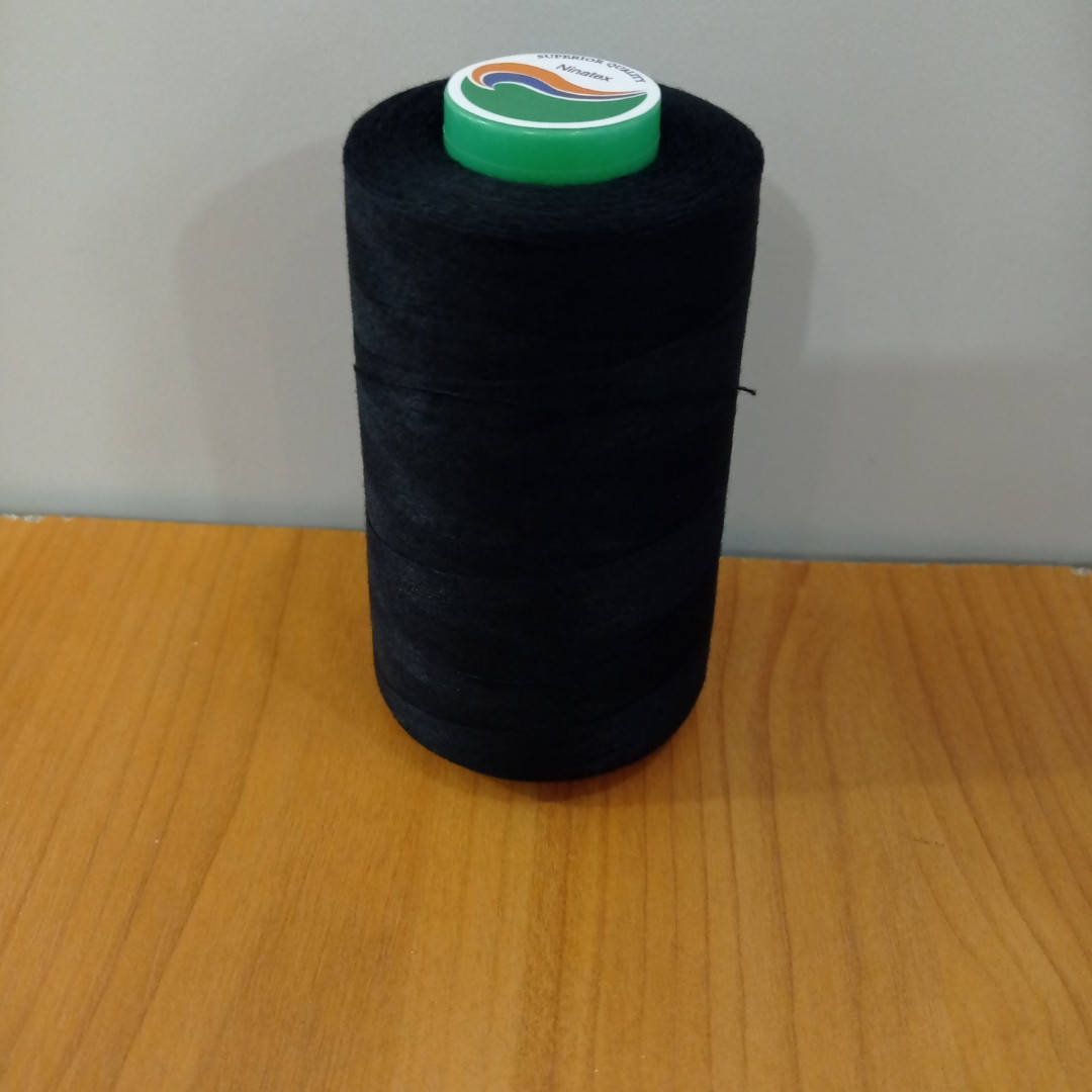 

Нитки швейные 40/2 5000 ярдов (4572 метра) цвет чёрный, Черный