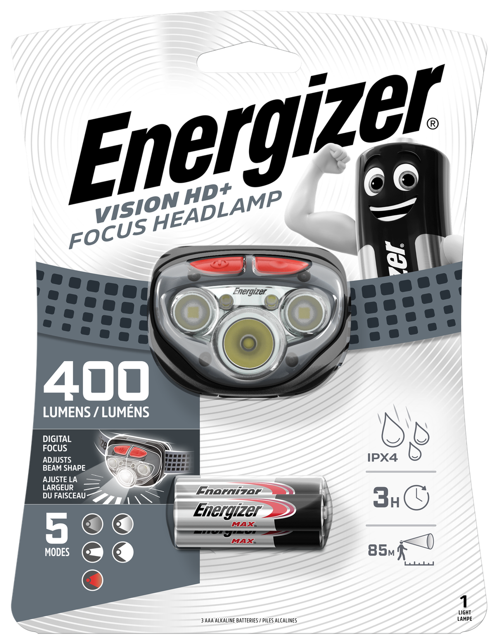 

Фонарь ENERGIZER vision hd+focus 400 lumens