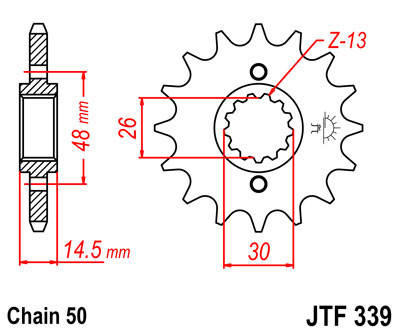 

Звезда передняя JT JTF339.16