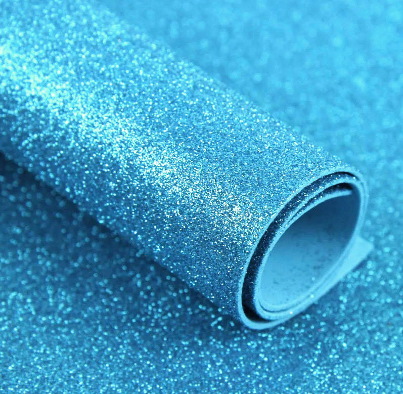 

Фоамиран с глиттером, 20х30 см, бирюзовый