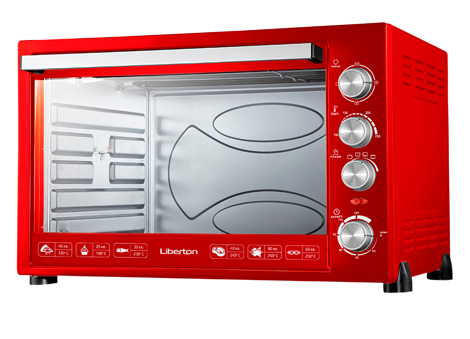 

Электродуховка Liberton LEO-800 Red 80 л