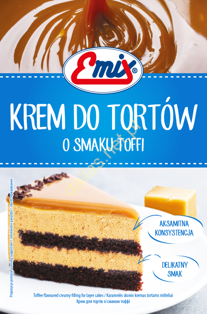 

Крем для торта со вкусом карамели Emix ToffiПольша 100г