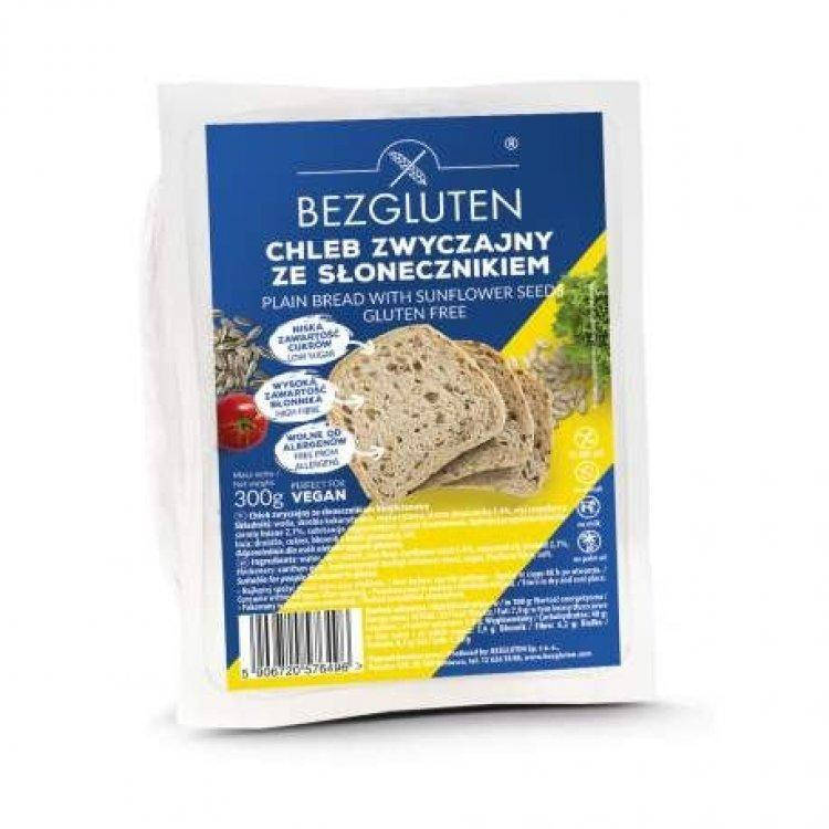 

Хліб Bezgluten звичайний із насінням соняшника, 300г