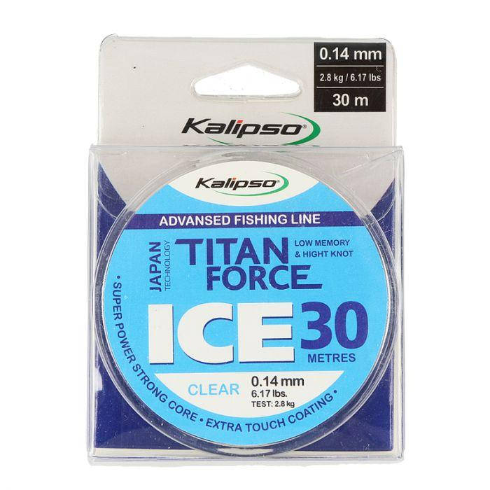 

Леска Kalipso Titan Force Ice CL 30м 0.14мм, Белый