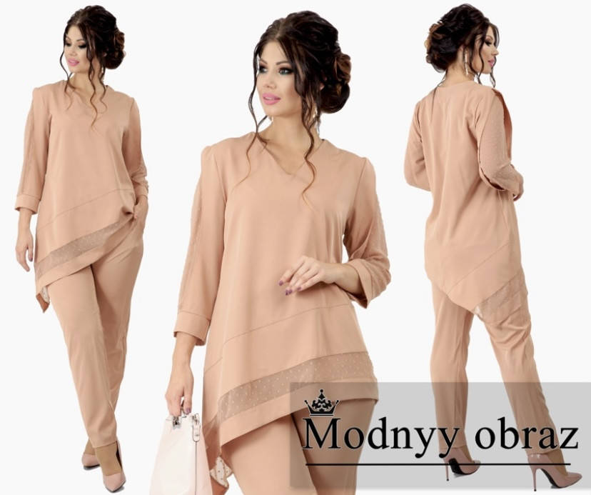 

Костюм женский костюмка (48-62)(2цв) "MODNUY OBRAZ" недорого от прямого поставщика