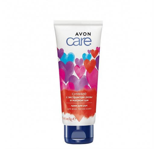 

Крем для рук с розовой водой и маслом ши для всех типов кожи "Сияние" 75 мл AVON Care