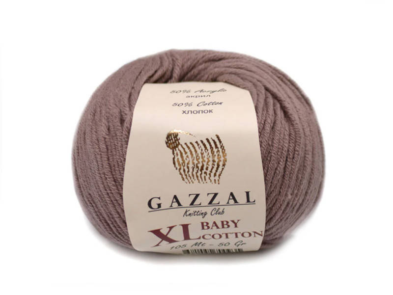 

Gazzal Baby Cotton XL, гляссе №3434, Коричневый
