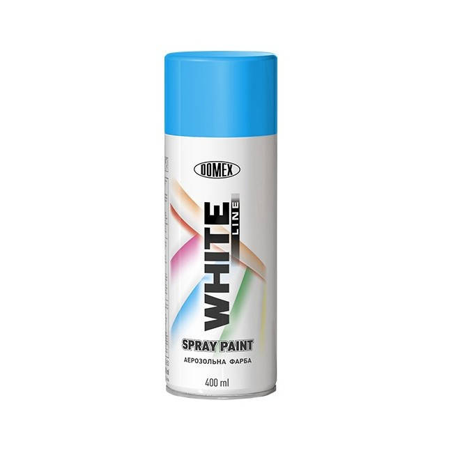

Акриловая аэрозольная краска Domex White Line RAL5012 Голубая 400 мл, Голубой