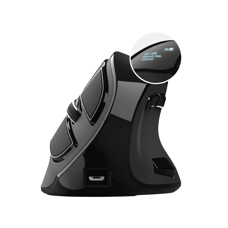 

Эргономичная мышь Trust Voxx Rechargeable Ergonomic Wireless Mouse 23731, Черный