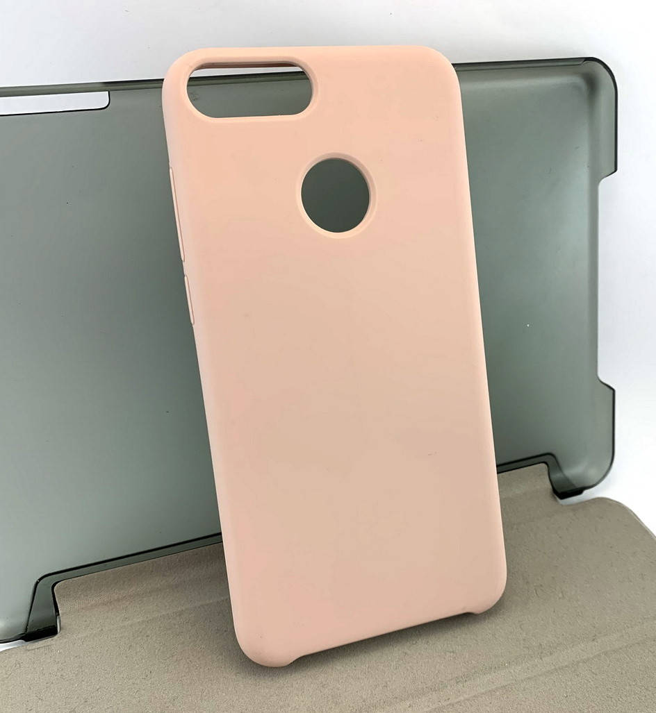 

Чехол для Huawei Honor 9 Lite накладка противоударный Silicone Cover бежевый