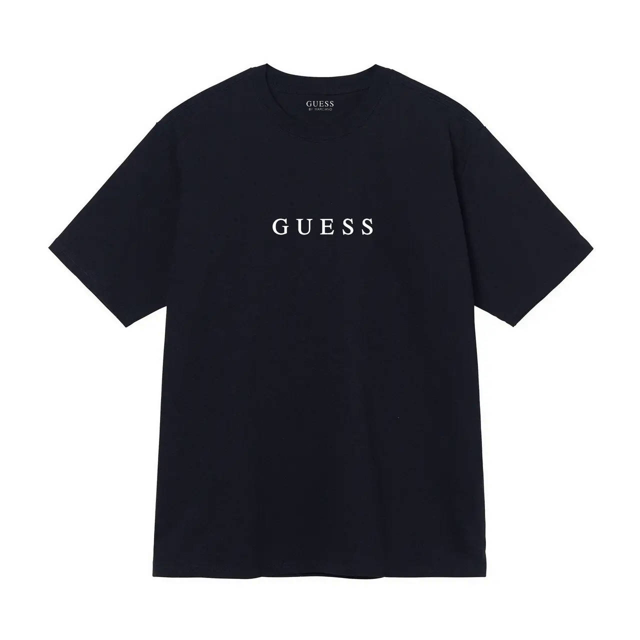 

Черная футболка Guess Logo черные футболки Гес Гесс унисекс мужская женская